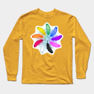 Feather Rainbow Long Sleeve T-Shirt